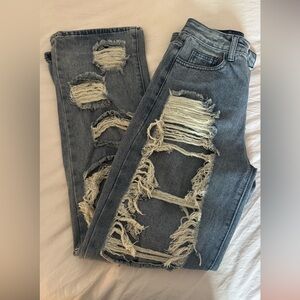 Distressed Blue Jeans for Women